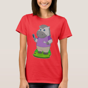 Paard kapper schaar kam t-shirt