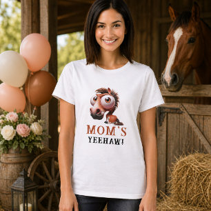 Paard Karikaturen 1e Verjaardagsfeestje T-shirt
