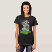 Paard Kerstdag Pakket T-shirt (Voorkant volledig)
