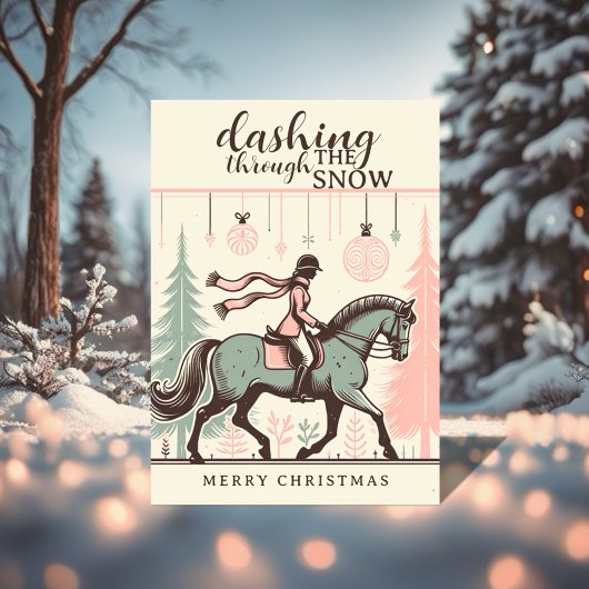 Paard Kerstkaart Kaart