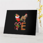 Paard Kerstverlichting Led Grappige Kerstman Hoed  Kaart (Gele Bloem)