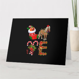 Paard Kerstverlichting Led Grappige Kerstman Hoed Kaart