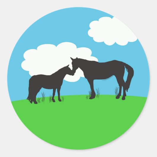 Paard Kisses Sticker (Voorkant)