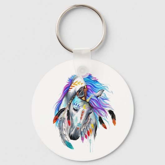 Paard Kunst Sleutelhanger (Voorkant)