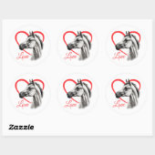 Paard Liefde Stickers (Vel)