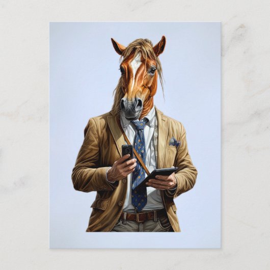 Paard Man Briefkaart (Voorkant)