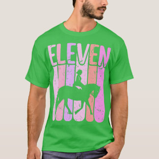 Paard Meisje 11e Verjaardag Paardrijden T-shirt