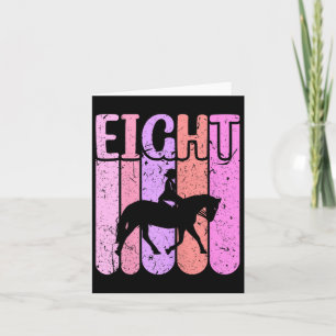 Paard meisje 8e verjaardag paardrijden kaart