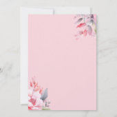 Paard Meisje 8e Verjaardag Roze Bloemen Saddle Up Kaart (Achterkant)