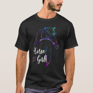 Paard meisje houdt van paarden rijden paardrijden t-shirt