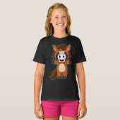 Paard Meisje Kostuum T-shirt (Voorkant volledig)