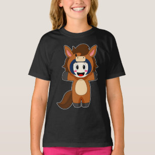 Paard Meisje Kostuum T-shirt