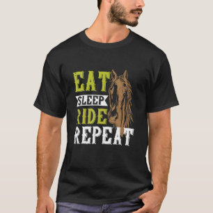 Paard Meisje Paardrijden Equestrian Paard Graf T-shirt
