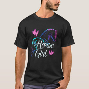 Paard meisje rijden paard meisje liefde rijden leu t-shirt