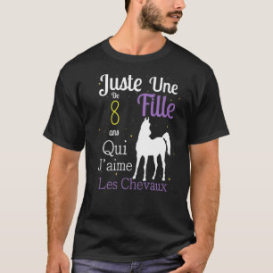 Paard meisje tiener verjaardag voor 8 jaar oud paa t-shirt