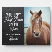 Paard Memorial Keepsake Equestrian Custom Foto Fotoplaat (Voorkant)