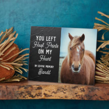 Paard Memorial Keepsake Equestrian Custom Foto