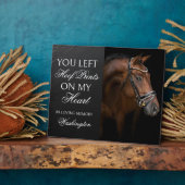Paard Memorial Keepsake Equestrian Custom Foto Fotoplaat (Zijkant)