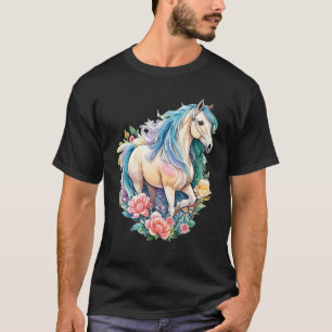 Paard Merrie in Pastel Mooie Kinderen Paard Kunst T-shirt