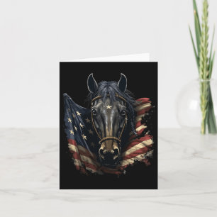 Paard met Amerikaanse vlag paardrijden ruitersport Kaart