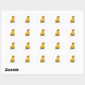 Paard met Boy.PNG Ronde Sticker (Vel)
