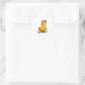 Paard met Boy.PNG Ronde Sticker (Tas)