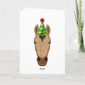 Paard met feesthoed kaart (Achterkant)