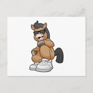 Paard met grote Schoenen Briefkaart