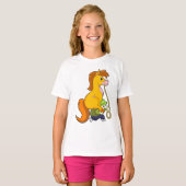 Paard met Jongen.PNG T-shirt (Voorkant volledig)