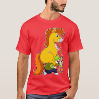Paard met jongen t-shirt
