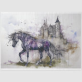 Paard met kasteel 1 Decoupage papier (Voorkant)