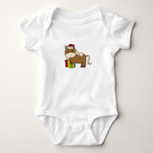 Paard met kerstmuts & cadeaus romper