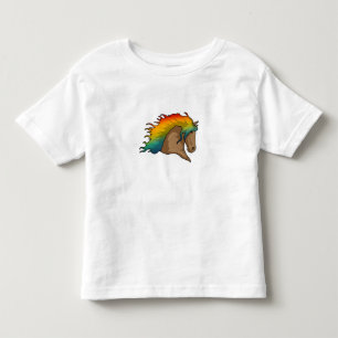 Paard met Regenboogharen Kinder Shirts