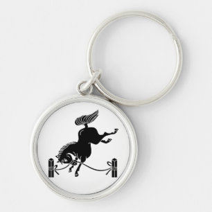 Paard met vastgebonden soma sleutelhanger