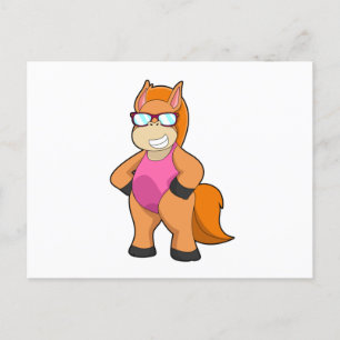Paard met Zonnebril Briefkaart