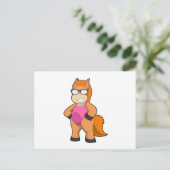 Paard met Zonnebril Briefkaart (Staand voorkant)