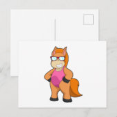 Paard met Zonnebril Briefkaart (Voorkant / Achterkant)