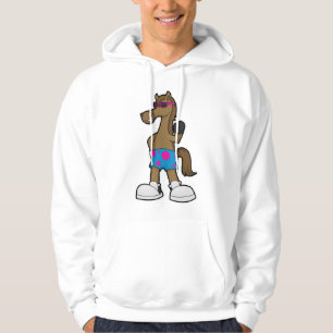 Paard met zonnebril hoodie