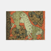 Paard middeleeuwse kunst ambachten Art Nouveau Fleece Deken (Voorkant (Horizontaal))