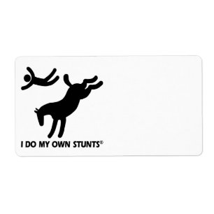 Paard mijn eigen stunts etiket