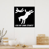 Paard mijn eigen stunts poster (Keuken)
