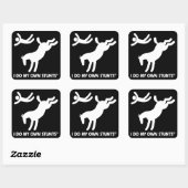 Paard mijn eigen stunts vierkante sticker (Vel)