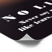 Paard Motivatie Geen Limieten Geen Angst Kunstwerk Poster (Hoek)