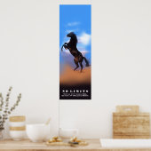 Paard Motivatie Geen Limieten Geen Angst Kunstwerk Poster (Keuken)