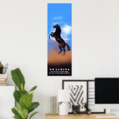 Paard Motivatie Geen Limieten Geen Angst Kunstwerk Poster (Thuiskantoor)