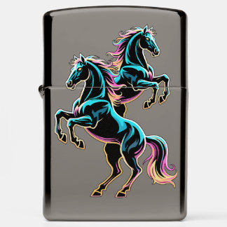 Paard Neon Licht Storing Retro Stijl