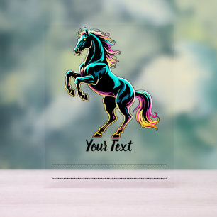 Paard Neon Licht Storing Retro Stijl Acryl Bord
