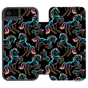 Paard Neon Licht Storing Retro Stijl