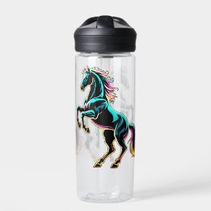 Paard Neon Licht Storing Retro Stijl Waterfles