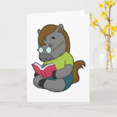 Paard Nerd Boek Bril Kaart (Gele Bloem)
